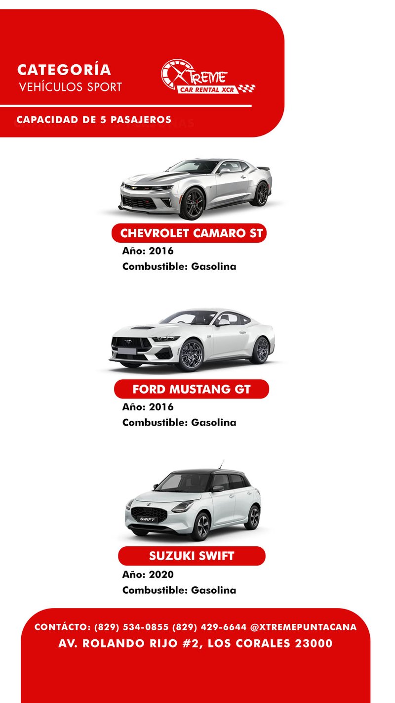 Autos Sport — Chevrolet Camaro ST, Ford Mustang GT, Suzuki Swift